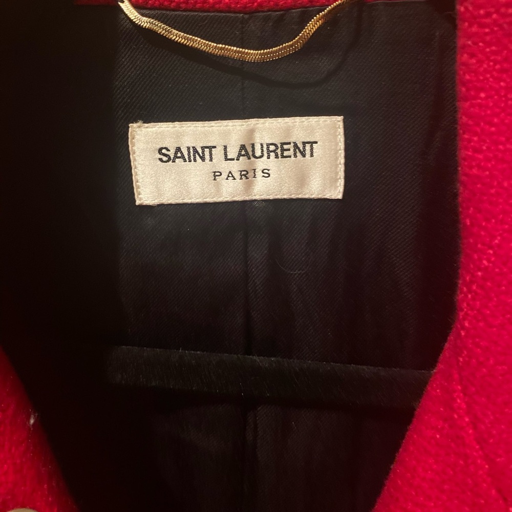Saint Laurent Varsity Teddy Bomber Jacket size 36 - Picture 2 of 6